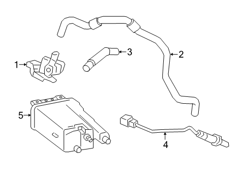 2019 Lexus ES350 Emission Components Hose, Fuel Vapor Fee Diagram for 23826-31490