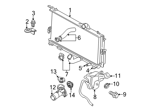 2004 Dodge Neon Radiator & Components Hose-Radiator Inlet Diagram for 5278800AD