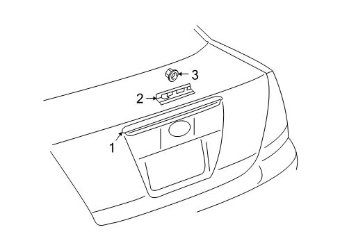 2007 Scion tC High Mount Lamps Bracket Diagram for 81979-21010