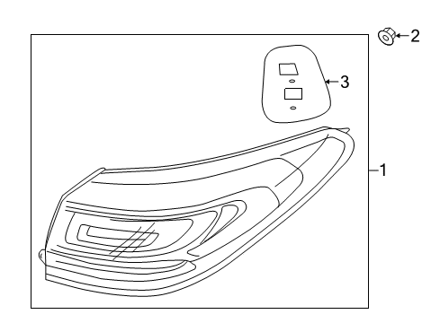 2015 Kia K900 Tail Lamps Lamp Assembly-Rear Combination Outside Diagram for 924013T020