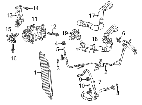 2016 Dodge Dart Switches & Sensors Hose-Heater Supply And Return Diagram for 68197197AB