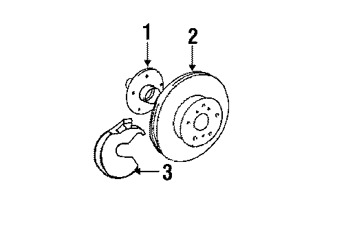 1984 Toyota Camry Front Brakes Speed Sensor Diagram for 89411-32010