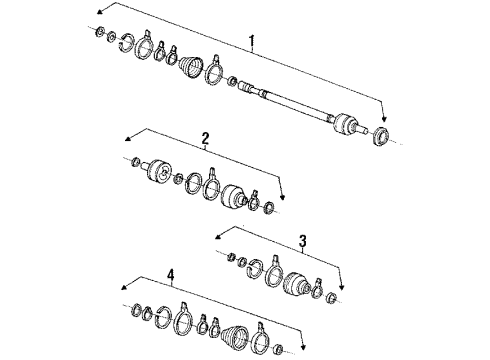 1990 Hyundai Sonata Drive Axles - Front Reman Cv Axle LH Diagram for 49507-33C00-RM