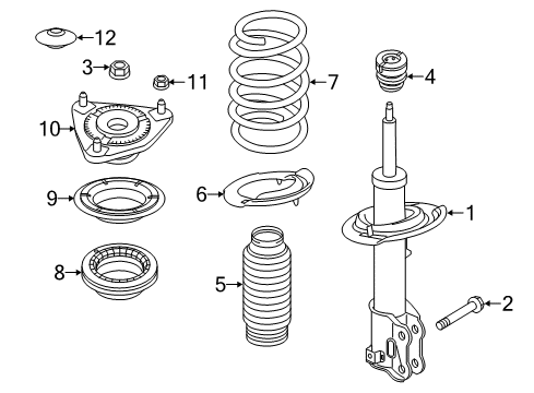 2018 Kia Forte5 Struts & Components - Front SPRING-FR Diagram for 54630A7DDB