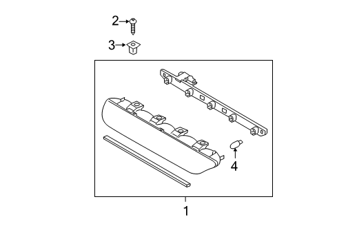 2014 Kia Sportage Bulbs Lamp Assembly-High Mounted Stop Diagram for 927003W120