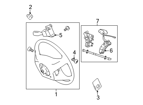 2009 Toyota Sienna Cruise Control System Steering Wheel Lower Cover Diagram for 45187-0C010-B2