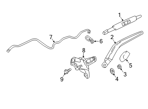 2020 GMC Acadia Wipers Washer Nozzle Diagram for 84509576