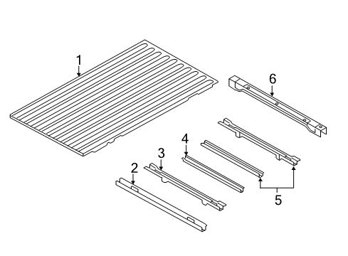 2009 Dodge Ram 1500 Pick Up Box - Floor CROSSMEMBER-Rear Box Diagram for 68141706AA