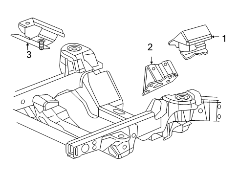 2003 GMC Savana 3500 Engine & Trans Mounting Mount Bracket Diagram for 20886359