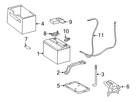 1999 Lexus ES300 Battery Wire, Engine, NO.3 Diagram for 82123-33010