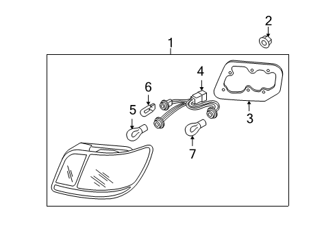 2010 Kia Rio Bulbs Lamp Assembly-Rear Combination Diagram for 924011G000