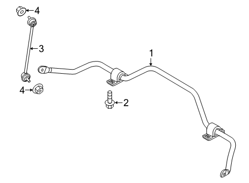 2016 Jeep Renegade Stabilizer Bar & Components - Front Bolt-TORX Head Diagram for 6511655AA