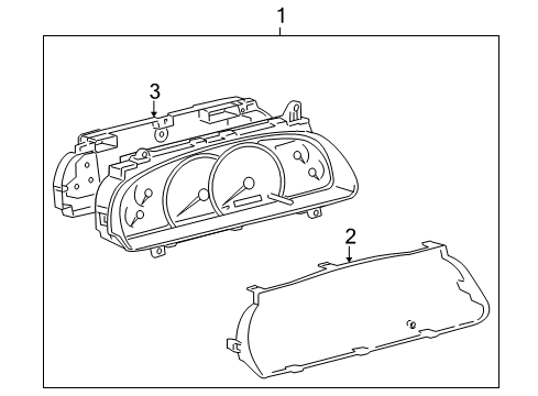 2006 Toyota Sequoia Cluster & Switches Cluster Assembly Diagram for 83800-0C411