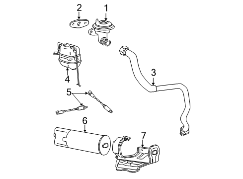 2007 Ford F-250 Super Duty Emission Components Vapor Canister Diagram for 6C3Z-9D653-E