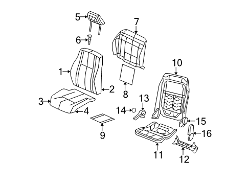 2007 Jeep Patriot Heated Seats Cable-RECLINER Diagram for 4610176AA