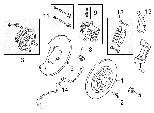 2010 Ford Taurus Anti-Lock Brakes Brake Hose Diagram for AG1Z-2282-A