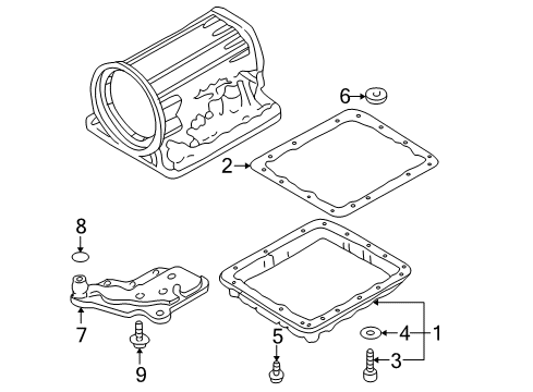 1999 Nissan Frontier Automatic Transmission Bolt Diagram for 31377-41X06