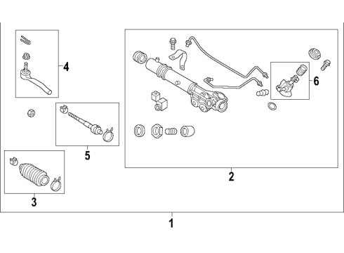 2021 Nissan Armada P/S Pump & Hoses, Steering Gear & Linkage Oil Seal Kit Diagram for D9591-30R00