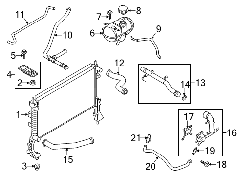 2017 Ford Mustang Powertrain Control Upper Hose Diagram for FR3Z-8260-B