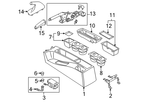 2009 BMW X3 Parking Brake Drink Holder, Centre Console Front Diagram for 51163404749