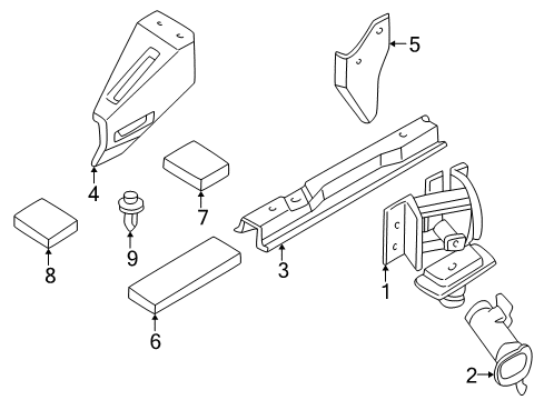 1999 Infiniti QX4 Carrier & Components - Spare Tire Belt Assy-Spare Wheel Diagram for 57237-0W010