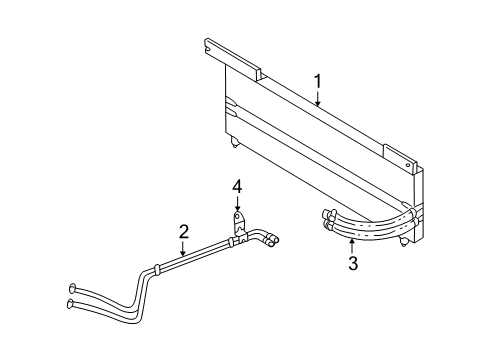 2004 Mercury Mountaineer Oil Cooler Cooler Line Diagram for 1L2Z-7R081-BD