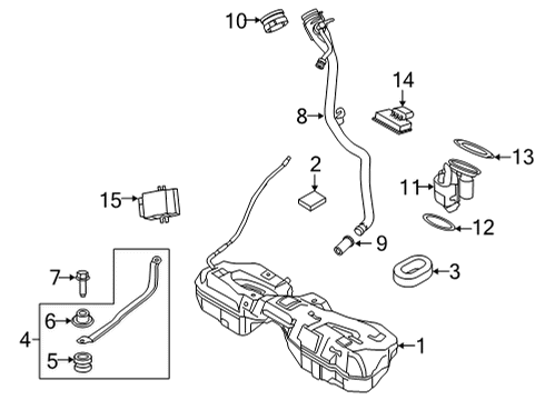 2021 BMW 430i xDrive Fuel Supply PLASTIC FILLER PIPE Diagram for 16118485970