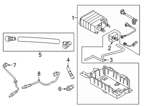 2021 Ford Mustang Emission Components Vent Tube Diagram for KR3Z-6758-B