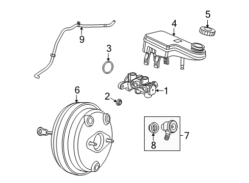 2014 Dodge Journey Hydraulic System Brake Cylinder Diagram for 68155423AD