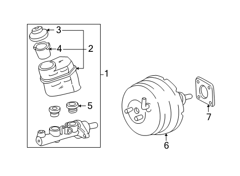 2000 Toyota Avalon Hydraulic System Master Cylinder Diagram for 47201-07031