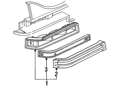 1990 Cadillac Seville Tail Lamps Rear Lamp Asm Diagram for 5975759