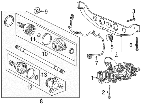 2014 Buick Encore Axle & Differential - Rear Differential Assembly Diagram for 42769817
