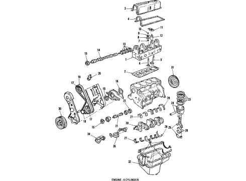 1985 Ford Mustang EGR System EGR Valve Diagram for E45Z9H473A