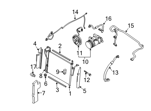 2014 Nissan Titan Automatic Temperature Controls Seal Rubber Diagram for 92186-7S000