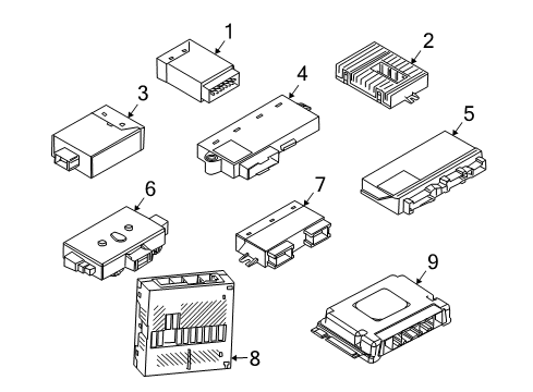 2005 BMW 645Ci Electrical Components Control Unit Micro Power Modul Diagram for 61359266274