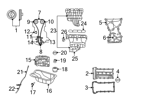 2011 Dodge Caliber Filters Filter-Air Diagram for 4593914AC