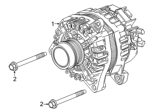 2022 Chevrolet Trailblazer Alternator Alternator Diagram for 13526558