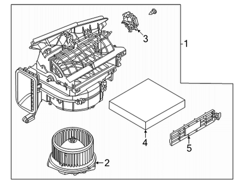 2021 Nissan Rogue Blower Motor & Fan ACTUATOR-Air Intake Box Diagram for 27730-6RF0A