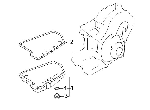 2011 Nissan Quest Automatic Transmission Automatic Transmission. Oil Filter Assembly Diagram for 31726-1XE0A