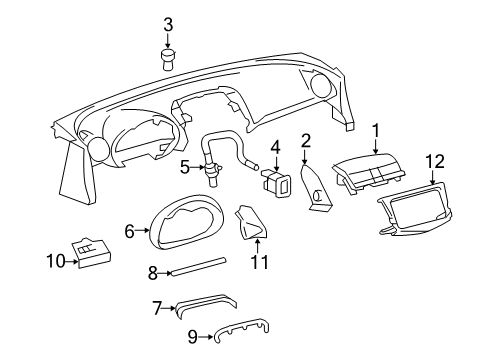 2010 Toyota RAV4 Automatic Temperature Controls Side Trim Diagram for 55413-0R010-B0