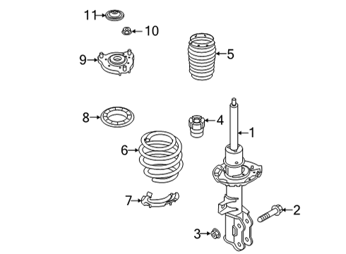 2022 Hyundai Tucson Struts & Components - Front SPRING-FR Diagram for 54630-P0CD0