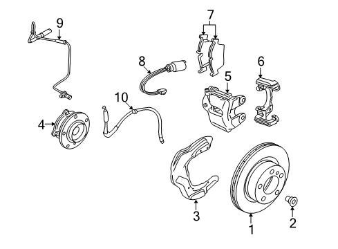2013 BMW X1 Brake Components Brake Hose Front Diagram for 34306799425