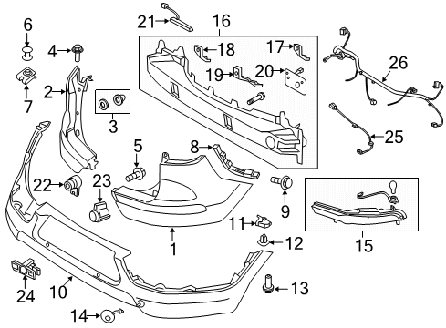 2013 Kia Sportage Rear Bumper Ultrasonic Sensor As Diagram for 957203W000