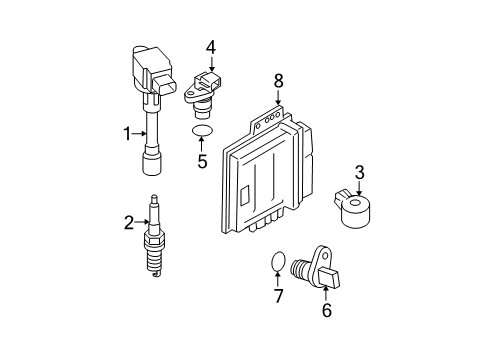 2013 Nissan Rogue Powertrain Control Engine Control Module Diagram for 23710-1VY1A