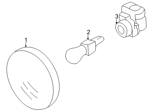 2003 Ford Thunderbird Bulbs Side Marker Lamp Diagram for 1W6Z-15A201-AA