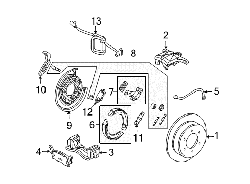 2009 Hummer H3T Anti-Lock Brakes Brake Hose Diagram for 94715839