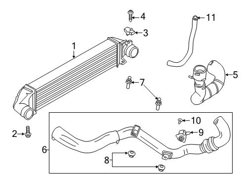 2018 Lincoln MKC Intercooler Pressure Sensor Screw Diagram for -W507144-S303