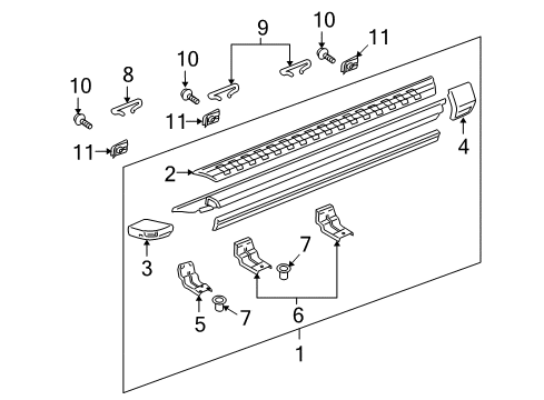 2007 Ford Explorer Sport Trac Running Board Support Bracket Nut Diagram for -N620481-S2