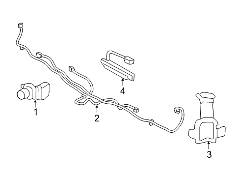 2019 Kia Optima Rear Bumper Ultrasonic Sensor As Diagram for 99310D4000M5U