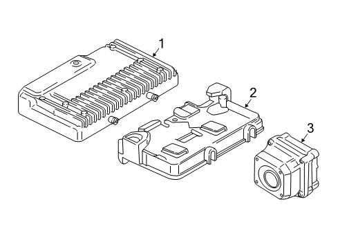 2017 BMW X5 Electrical Components Night Vision Camera Control Unit Diagram for 66549339821